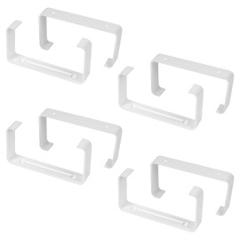 Vent Systems 8 Pack 110 x 55mm Plastic Wall Mount Bracket for Rectangular Ducts - Pre-Drilled Holes - Flat Vent Duct Bracket - Heating, Cooling, Air Conditioning - 4 Packs