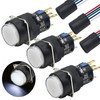 Latching Push Button Switch 16mm Power 12V DC LED Light