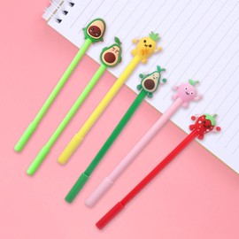 KRIZJUES Cute Pens, Kawaii Animal Pens, Kawaii School Supplies Gel Ink Pens Boys Girls Cartoon Pens for Writing, Gifts for Children and Teachers Black Refill 0.5mm (18 Pieces)