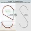 SumDirect 10pcs 4 Inch Rose Gold Flat S Hooks, Heavy