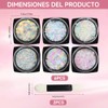 Gel con Purpurina Corporal y Facial 6pcs + 1pcs Aplicador