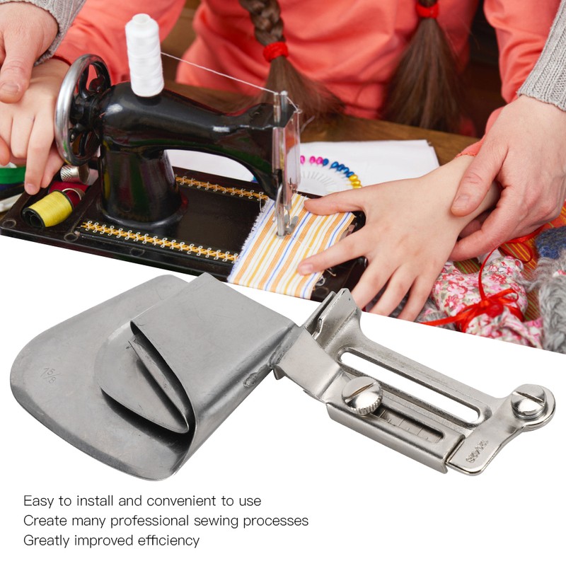 Sewing Machine Binder Lockstitch Presser Foot Hemmer Rolled Hem Binding