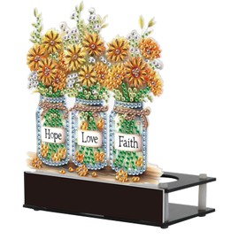 Diamond Art Painting Kit Candle Holders, Flower Vase Special Shape Decorative Tabletop Countertop Candle Holders, Wedding, Birthday, Gathering, Holiday Party Decorations