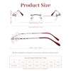 LUFF Rimless Reading Glasses for Women, Fashion Diamond Cutting Frameless