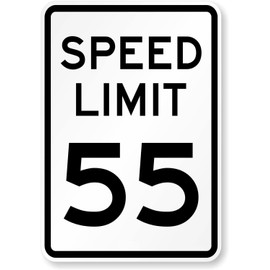 12 X 8 Inches Metal Tin Sign Speed Limit 55