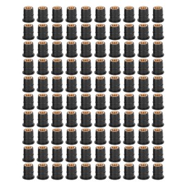 Well Nuts, 100 Pieces M6 0.8 mm Rubber Nut Rubber Well Nut Modification Universal for Motorcycle ATV Windscreen Body