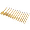 13Pcs 1/4in Hex Shank High Carbon Steel Flat Drill Bit