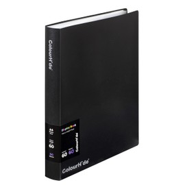 Colourhide Fixed Display Book 60 Sheets, Black