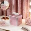 Pink Tissue Box Cover,Tissue Box Holder with Magnetic Bottom, Decorative