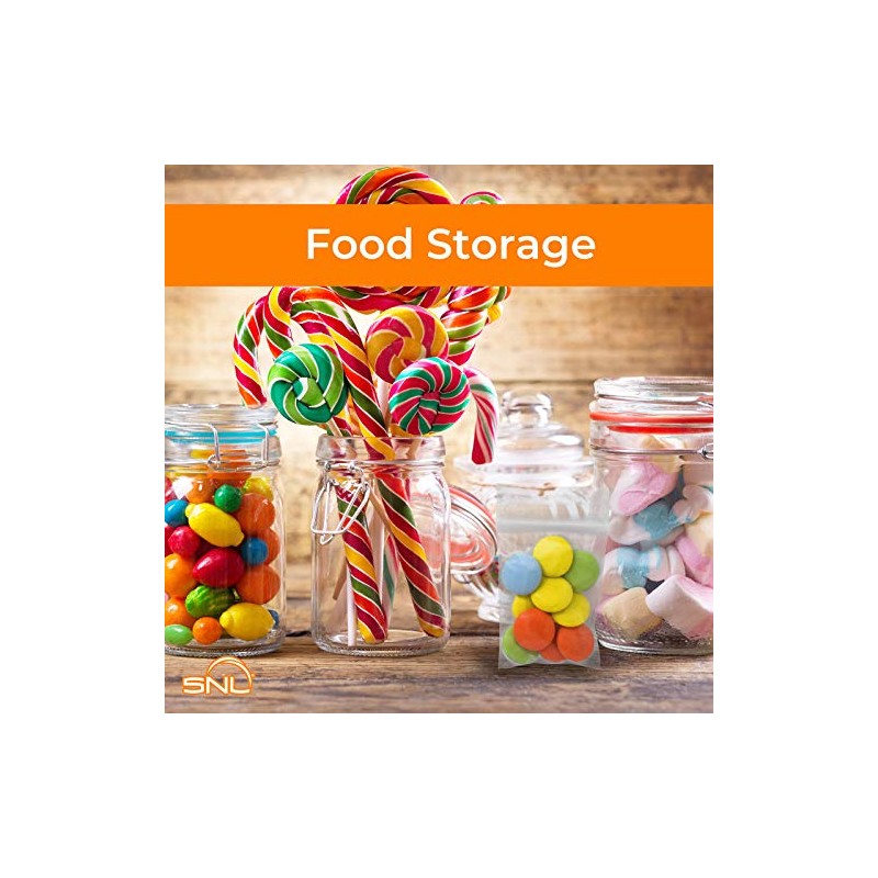 SNL Quality Zipper Lock Reclosable Clear Disposable Plastic Bags, Strong