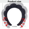 Black Sponge Spa Headband, 1Pcs Soft Clouds Beauty Hairband Terry