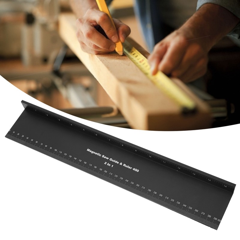 Multifunctional Protective Ruler Woodworking Scribing Aluminum Alloy Ruler HT202054