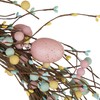 Glitzhome 22" D Easter Eggs Wreath Spring Eggs & Berries