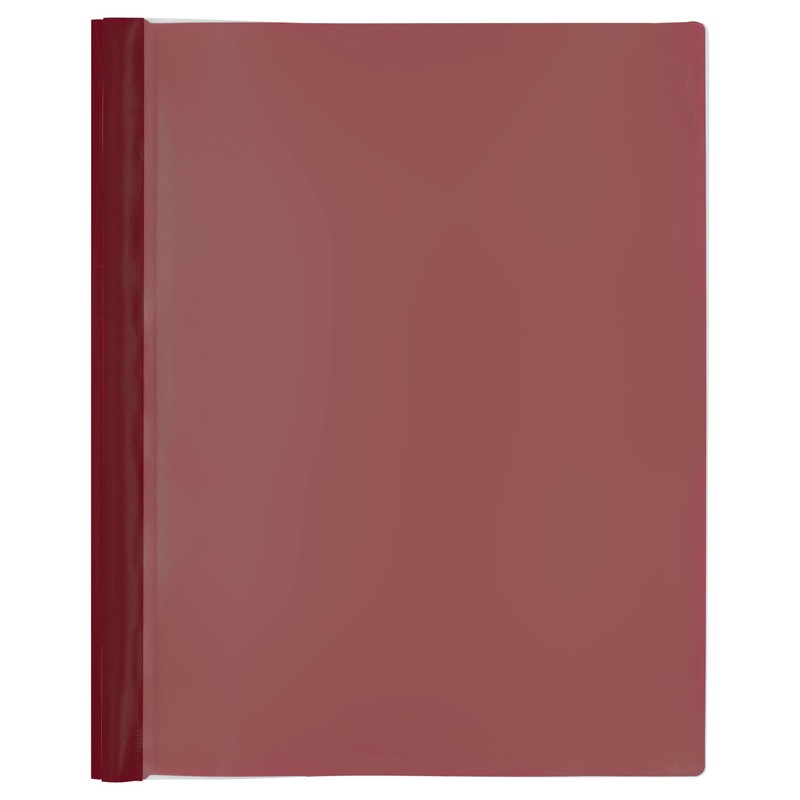 Winnable Clear Front Report Covers, 3-Prong, Letter Size, Red, 3