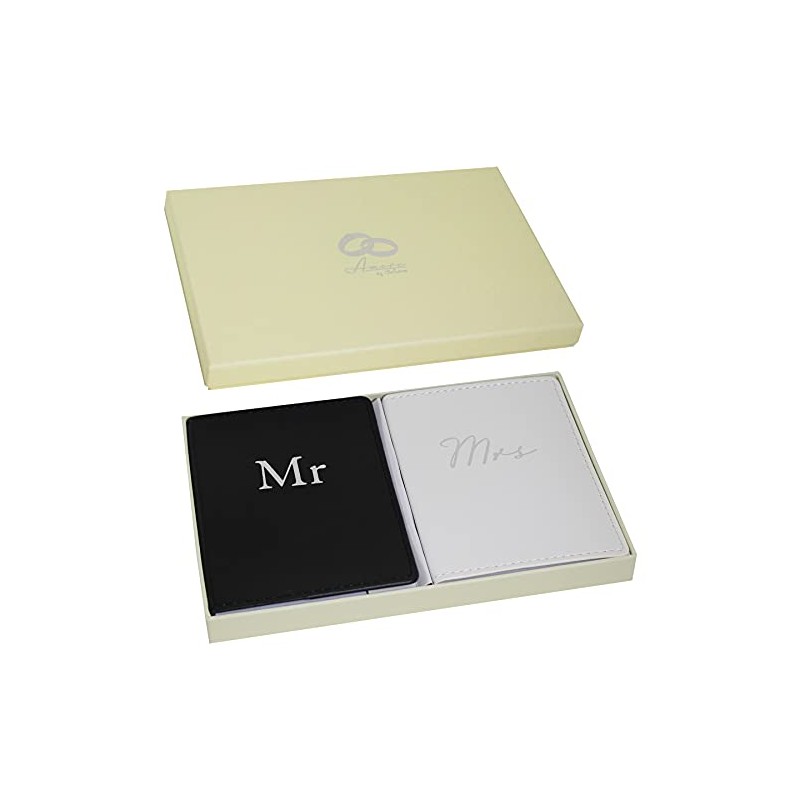 Wedding Gift Set - Passport Covers - Mr & Mrs