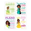 African American Princess Christian Nursery Decor Set of 4 Unframed