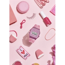 Casio Collection Pop Digital Series Watch, clear pink, Waterproof
