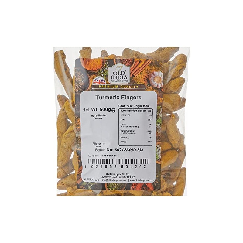 Old India Turmeric Fingers 500g
