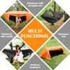 Patent Camping Hammock with Mosquito Net and Rainfly Cover, orange/grey