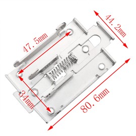 CHENJIN 2PCS DIN Rail Mounting Clips with Screws Single Phase Solid State Relay Rail Clip 35mm Heat Sink Stainless Steel Mounting Rail Bracket Kit