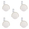 INCREWAY 5Sets White Nylon Wheel Casters, Chair Wheel Replacement Universal