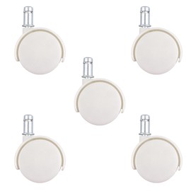 INCREWAY 5Sets White Nylon Wheel Casters, Chair Wheel Replacement Universal Swivel Caster Trolley Wheel Universal Wheel