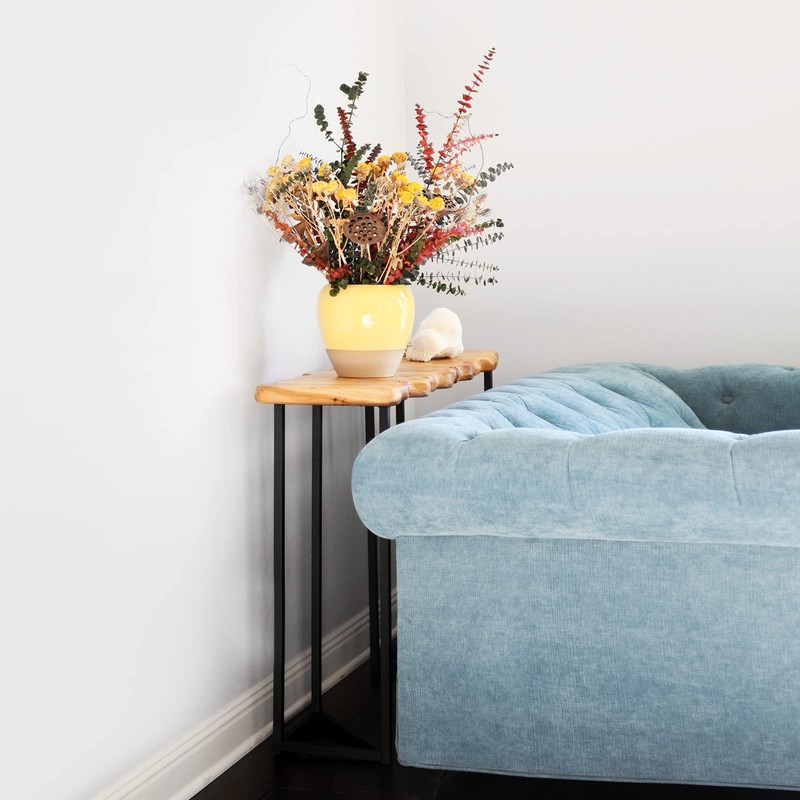 WELLAND Cedar Wood Live Edge Console Table 13" D x