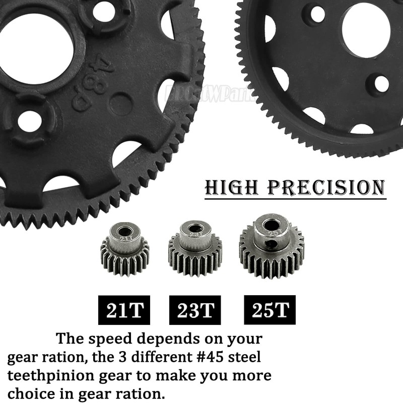 BRCatWPark 83T 48P Spur Gear w/21T 23T 25T Pinions Gear