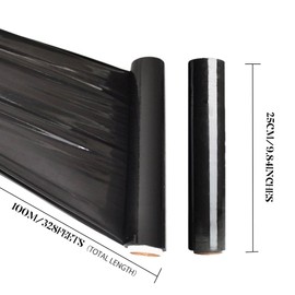 Meckerni 328 ft Black Osmotic Plastic Stomach Wrap, Saran Wrap For Exercise and Sweat Enhancer Body Wrap