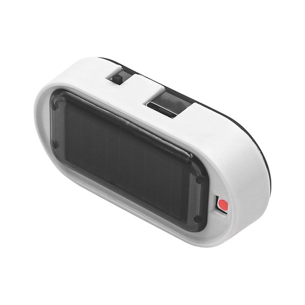 Tiardey 2pcs Car Solar Power Simulated Dummy Alarm Warning Anti-Theft LED Flashing Security Light Car Alarm LED Light - Red