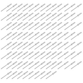 Aoktorkit 100Pcs Aluminium Blinds Rivets M4 x 25mm Pop Rivets Flange Rivets Open End Rivet for Metal Wood Plastic