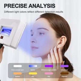 Woods Lamp Analyzer, Portable Detection Light with Black Shade Cloth, 3x Magnification, Human, Cat, Dog Care LB226