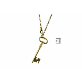 Miniblings Key Chain Necklace 50 cm Key Chain Round Lock Bronze Handmade Fashion Jewellery Link Chain Bronze, Metal