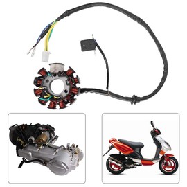 Magneto Ignition Stator, Ignition Stator Magneto Wire Coil, 11 Pole Coils Stator Magneto Generator Fit for 150cc Gy6 Scooter Engines