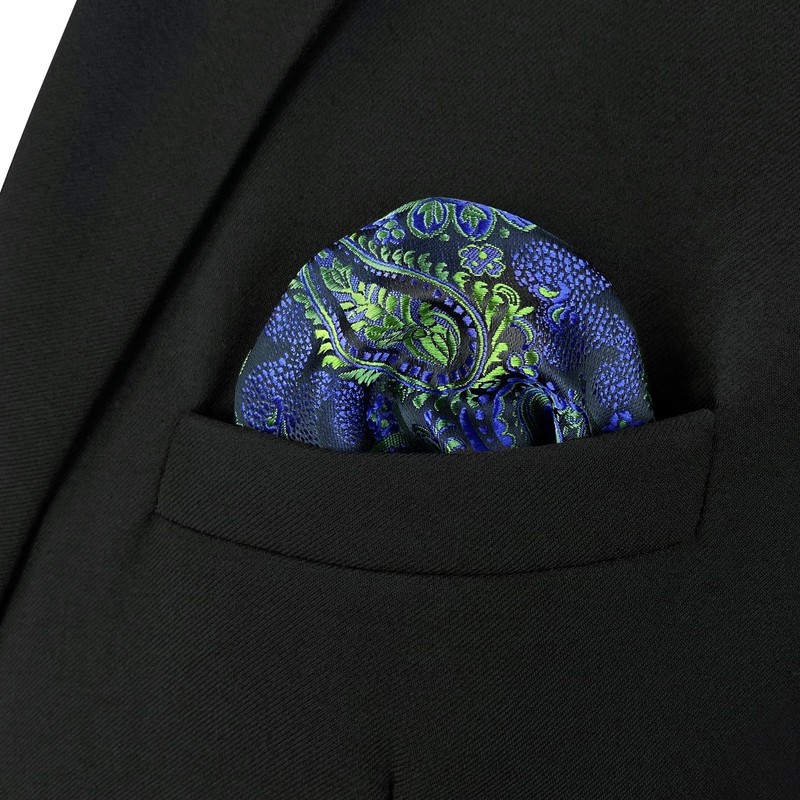 S&W SHLAX&WING Men's Necktie Set, Pocket Square Necktie, 57.9 inches