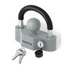 TOPICK Heavy-Duty Trailer Coupler Lock with PVC-Coated U-Bolt, Universal Fit