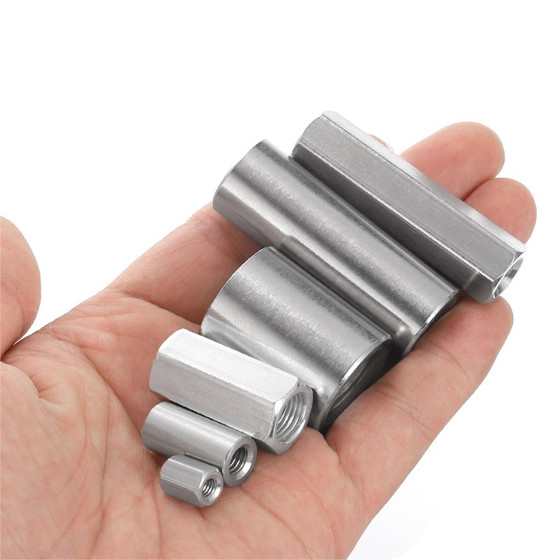 sourcing map M5x0.8mm Round Coupling Nuts, 20 Pcs 304 Stainless