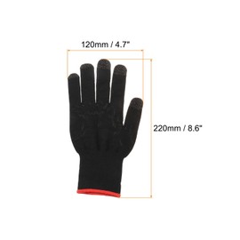 sourcing map Game Gloves Finger Gaming Glove Breathable Anti Sweat Touch Mobile Game Controller Glove Black/Red for Mobile Gaming, 3 Set