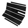 6 Pcs Side Door Window Cover Glossy Black Pillar Post