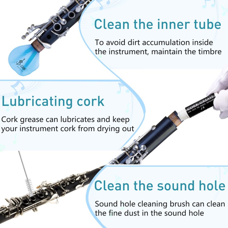 Boao 23 Pcs Clarinet Cleaning Kit All in One Accessories