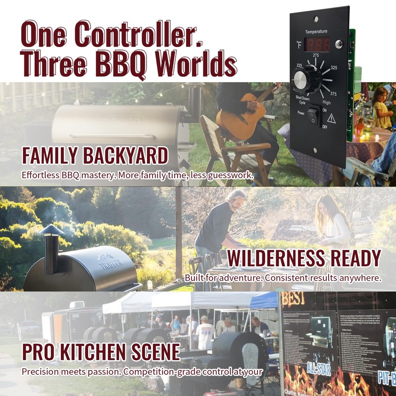 Controller Kit for Traeger BAC236, BAC365, BAC283, etc. (NO Temp