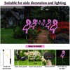 Retisee 6 Pcs Flamingo Solar Stake Lights Pink Flamingo Outdoor