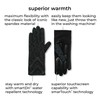 isotoner womens Spandex Touchscreen Cold Weather Gloves With Warm Fleece