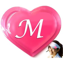 (2025 Xmas Version) Heart Shape Golf Marker, Cute Initial Lettering, Unique Stylish Marker, Built-in Magnet, Highly Visible and Easy to Find in Green, Light and Out of the Way (M, Pink)