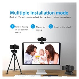Web Camera Webcam 1080P 2K HD Computer Web CAM PC Camera with Microphone USB Plug and Play Video Calling Conference Work PC Gamer Webcast for Gaming  