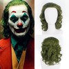 PORSMEER Men's Clown Joker Wig Curly Short Green Cosplay Wig