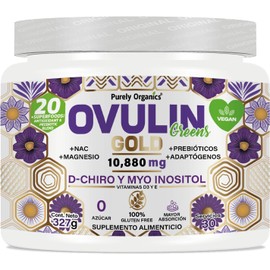 Ovulin Greens en Polvo | Myo y D-Chiro Inositol 30 servicios | Sabor Natural a Frutas