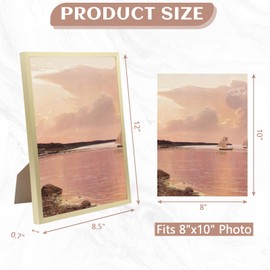 SANZHENG 2 Pcs Picture Frames 8x10 Aluminum Photo Frame for Wall Hanging and Table (Gold)