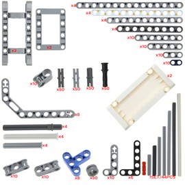 Technical Building Kit Beams Assortment Pack 430Pcs Including Beams, Liftarms, Axles Connectors for Creative STEM Projects Compatible with Major Brands for DIY MOC Enthusiasts Custom Builds