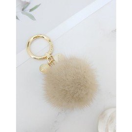 Lala 마이아 밍크털 키링참장식-L베이지(MAIAKR002) Maia Mink Fur Keychain Decoration - L Beige (MAIAKR002)